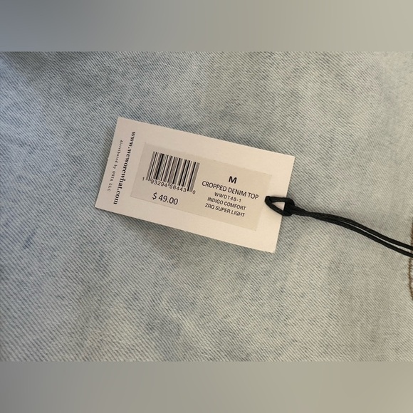 NWT Revolve WeWoreWhat Cropped Denim Top and Cut Out Skirt - Picture 10 of 10